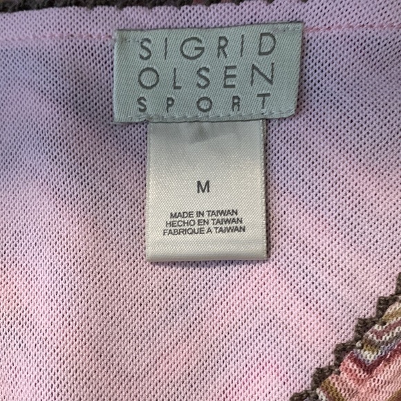 Sigrid Olsen Sport Zigzag Pattern Top Size M - Picture 9 of 11